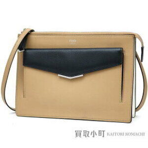 Fendi Slim Clutch Toujours Flap Shoulder Bag Tricolor Calfskin CLUCH